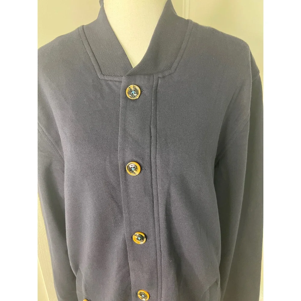 Ted Baker London Mens Navy Blue Button Front Jersey Cardigan Sweater Size 5 XL